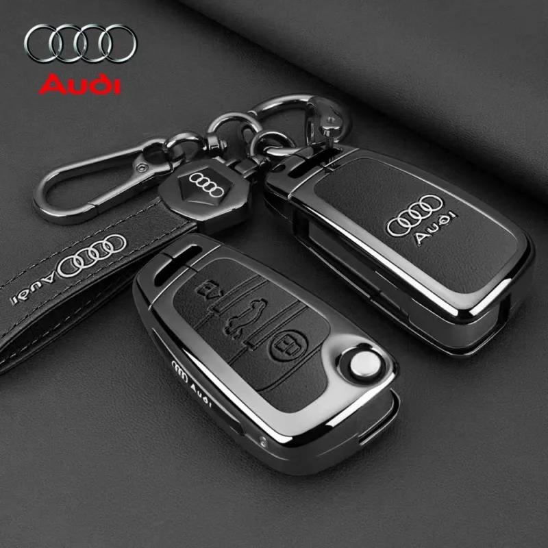 Для Audi 8P Для Audi A1 A3 A4 8P 8L 8V A5 B6 B7 A6 A7 C5 C6 Q3 Q5 Q7 4F S3 S4 S6 RS3 TT Аксессуар Чехол-оболочка из цинкового сплава для автомобильного пульта ДУ