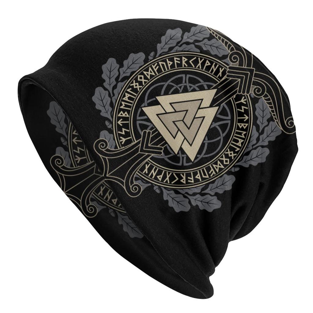 Шапки Viking Ragnar Lothbrok Skullies, шапки Norse Vegisir Runes, повседневные уличные шапки унисекс, теплые вязаные шапки двойного назначения