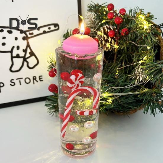 Рождественский набор наполнителей для ваз Плавающие бусины Подсвеченные бусины из искусственного жемчуга Прозрачные водные бусины Рождественские украшения для особых случаев Плавающие свечи