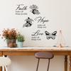 WZ9020 Inspirational English Slogan Butterfly Commercial Place Bedroom Study Home Beautification Decoration Wall Sticker