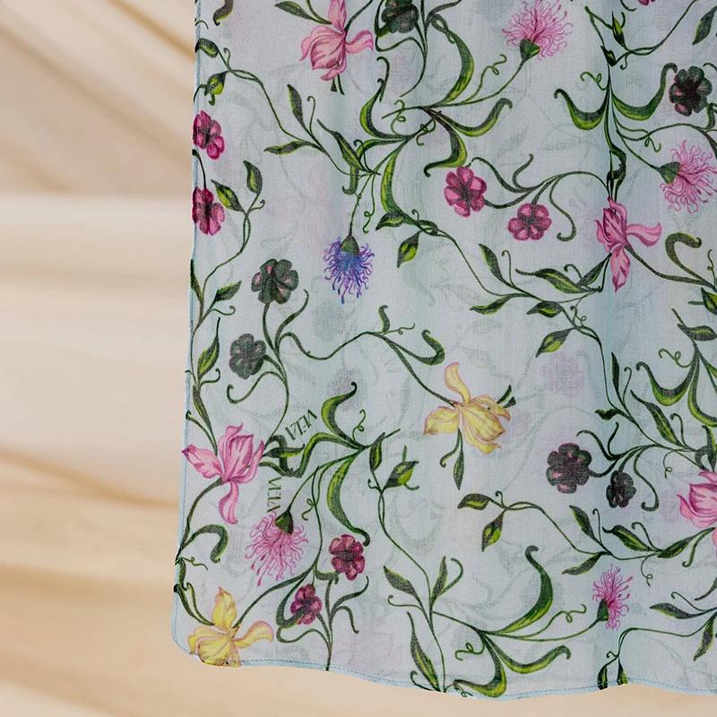 2025 Роскошный Рамадан Новый Акварельный Принт Хиджаб Женский Богемный Мягкий Мусульманский Хиджаб Повязка Шаль Шарф Головной Платок Исламский