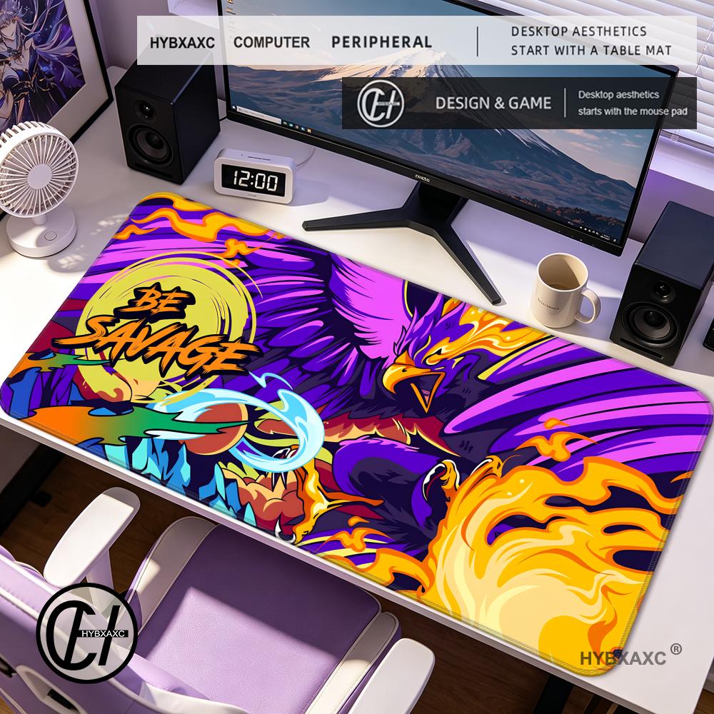 HYBXAXC Art Creative Aesthetic Gaming Mouse Pad Large Desk Mat Stitched Edge Thickened NonSlip Rubber Base Mousepad