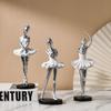 Painted Ballet Girl Ornaments Resin Crafts Abstract Art Sculpture  Living Room