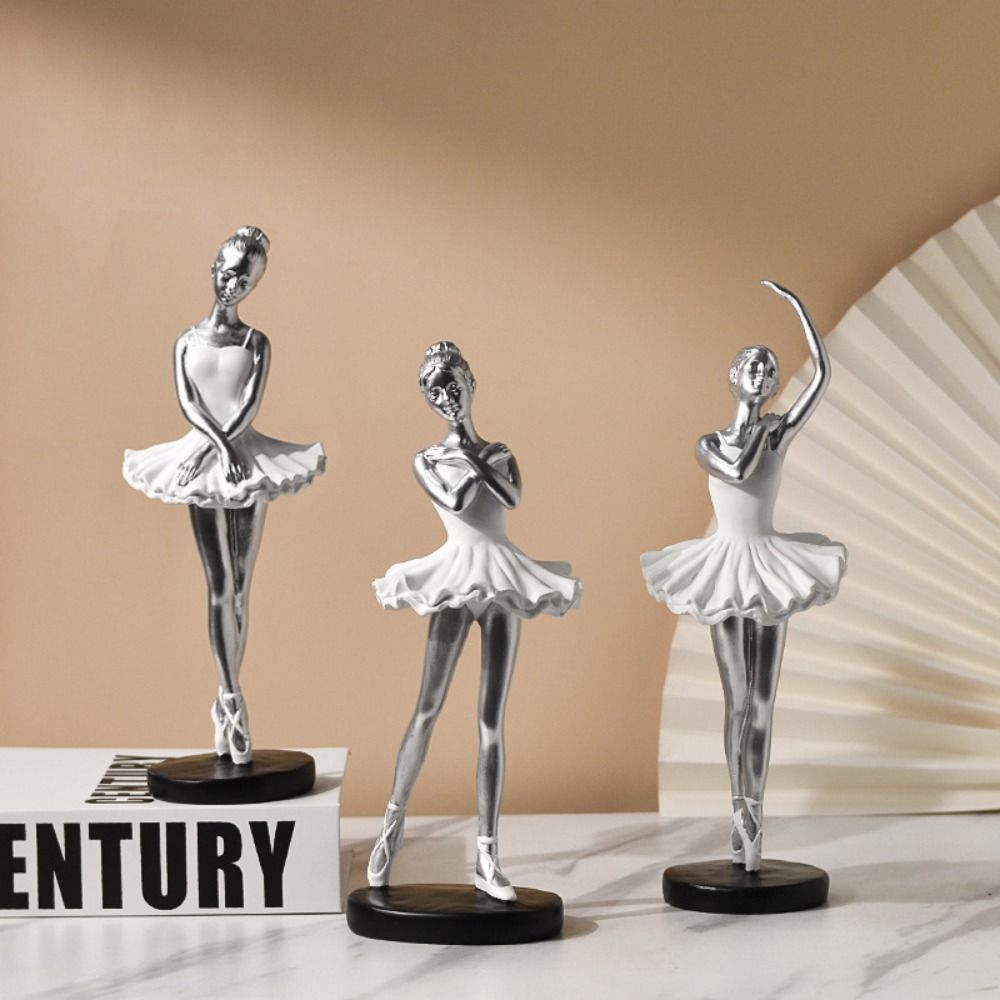 Painted Ballet Girl Ornaments Resin Crafts Abstract Art Sculpture Living Room