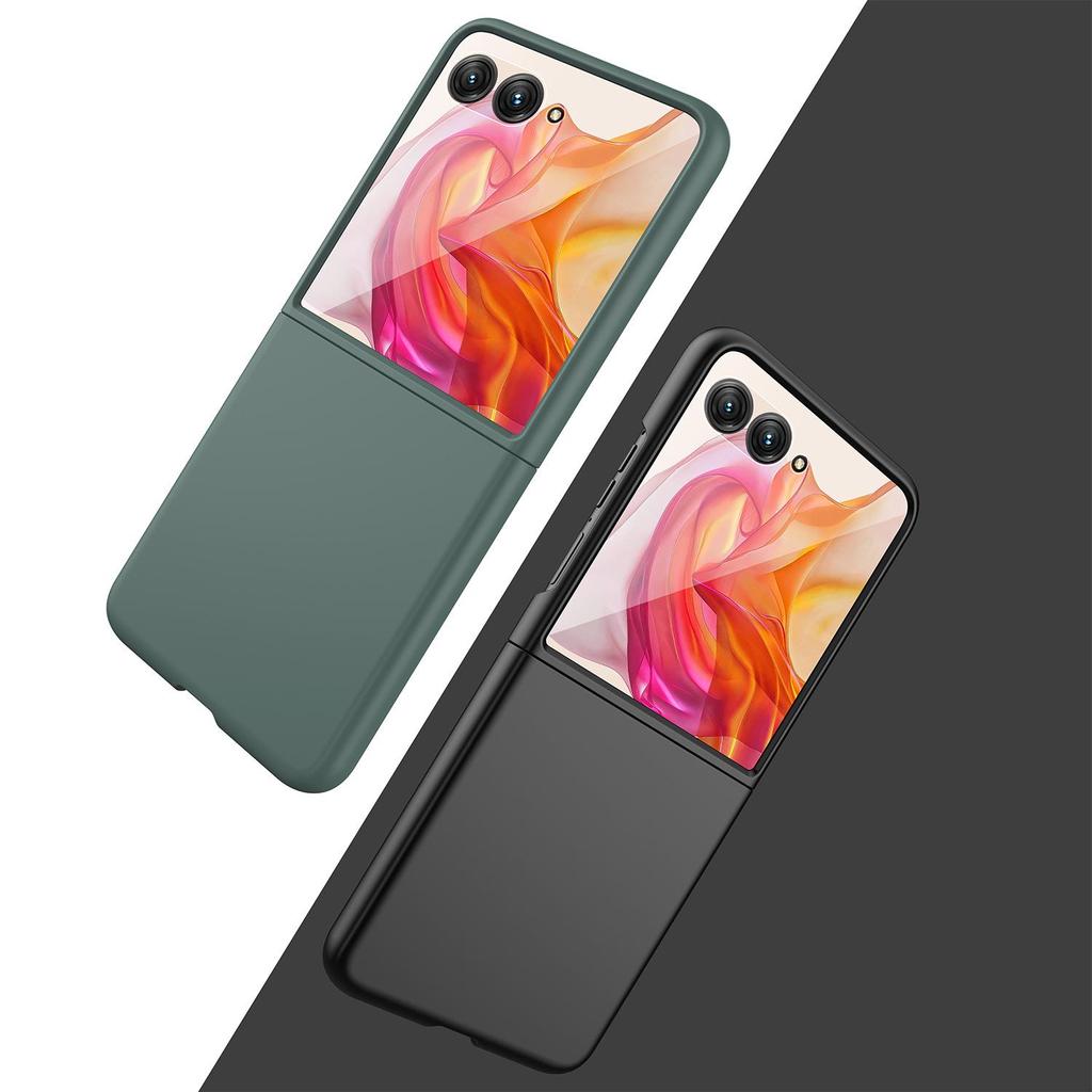 Защитный чехол Motorola Razr50 со складным экраном, ощущением кожи, с закаленным стеклом