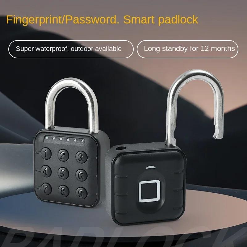 Электронный замок Tuya Bluetooth Fingerprint Padlock Цифровой замок для багажа APP Временный пароль Удаленно IP67 Декомпрессионные игрушки