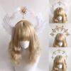 1 комплект Halo Crown Angel Feather Wings головной убор Halo Goddess головной убор KC головной убор аксессуары для головных уборов Готическая Лолита