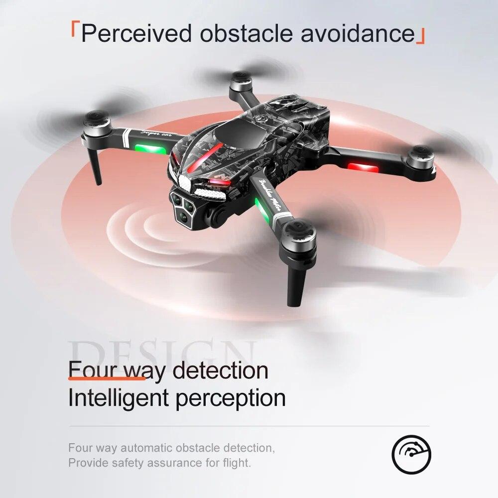 New V186 Pro Drone Professional Brushless Wifi FPV Optical Flow 3 HD Aerial Photography Obstacle Avoidance Foldable Quad-rotor Drone Children's Toy