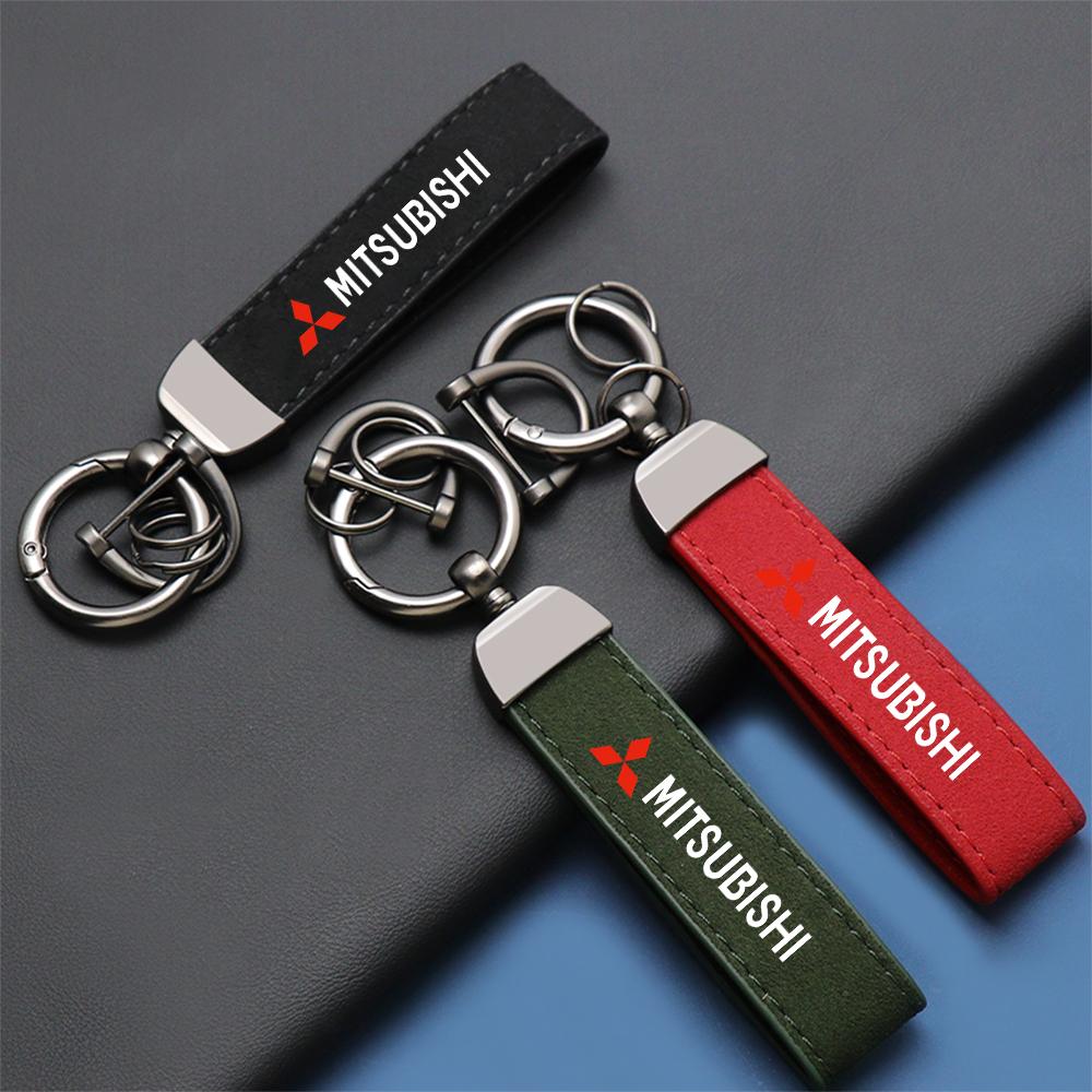 sdbf9 New Car Keychain Buckle Leather Keychain For Mitsubishi Asx Lancer 10 Outlander 3 l200 Xpander Pajero 4 Montero V73 Triton Galan