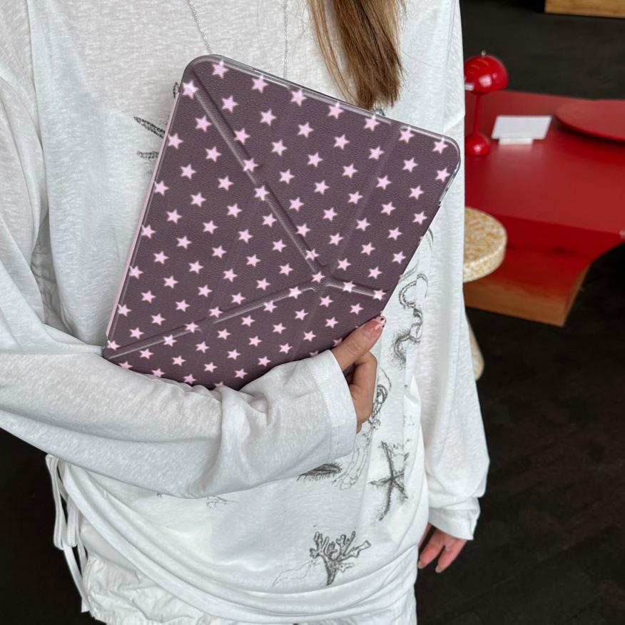 Buckle iPad Pro Case: Four-Color Star Design for 2025/2021 Versions