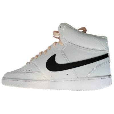 Court Vision Удобные Универсальные Нескользящие Прочные Полувысокие Кеды для Скейтбординга Женские Кроссовки Белые CD5436-101