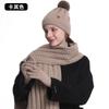 Женский набор: шапка, шарф, перчатки из альпаки, зимний, теплый, плотный, на подкладке, тройной набор, стильный, корейский шик