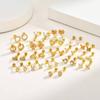18K Gold Plated Stainless Steel Cartilage Stud Earrings, Dainty CZ Heart Butterfly Crown Multi Piercing Earring for Women
