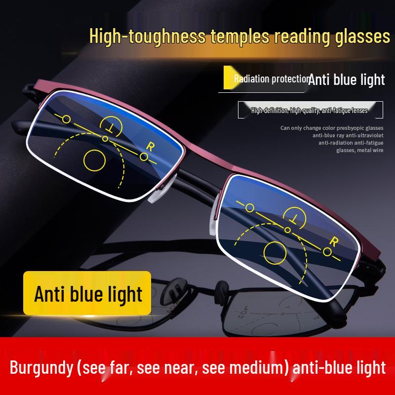 Smart Multifocal Bifocal Glasses: High-Definition, Anti-Blue Light for Men and Women