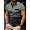 Летняя рубашка поло с воротником-стойкой из жаккардовой нити для мужских спортивных рубашек поло