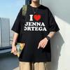 Футболка I Love Jenna Ortega, топы, летние свободные футболки унисекс в стиле хип-хоп с короткими рукавами, унисекс, женская мода, повседневная футболка большого размера, европейский размер