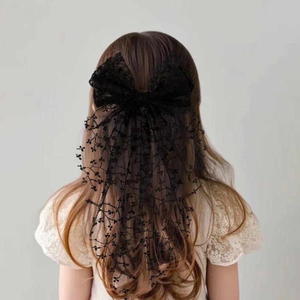 Lace Swallowtail Bow Hairpin Princess Style Headwear Romantic Bow Hair Clip  Wedding Season