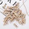 100pcs Mini 25mm Natural Wooden Clips Photo Clips Clothespin DIY Wedding Party Wooden Clip Clips Pegs Dropshipping