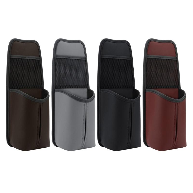 Практичная боковая сумка-органайзер для сиденья автомобиля с сетчатыми карманами и множеством вариантов хранения. Подходит для ежедневного использования в автомобилях.