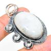 Natural Rainbow Moonstone, Topaz Gemstone 925 Sterling Silver Pendant 2.13" A0h70