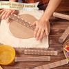 Excellent Wooden Rolling Pin Water Ripple Pattern Handmade Texturing