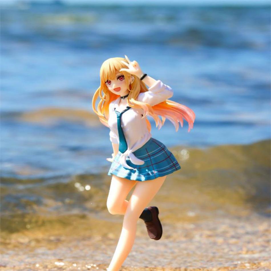 18cm Anime Kitagawa Marin 18cm Action Figure - Cute Uniform Girl Standing Pose Model Desktop Ornament Collectible Child Toy Gift