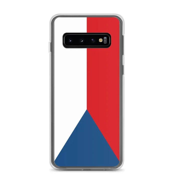 Coque Téléphone - Samsung - Galaxy S10 - Drapeau Tchéquie - Souple - Multicolore