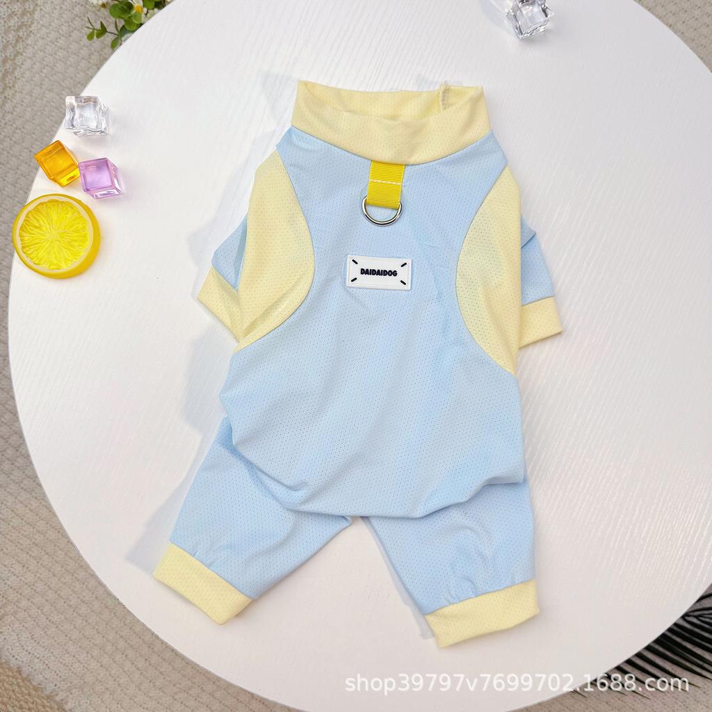 Pet Clothing Dog Clothes Cool Down Cold Silk Cool Feeling Pet Ice Silk Mesh Home Clothes Cat Clothes Cool Clothes