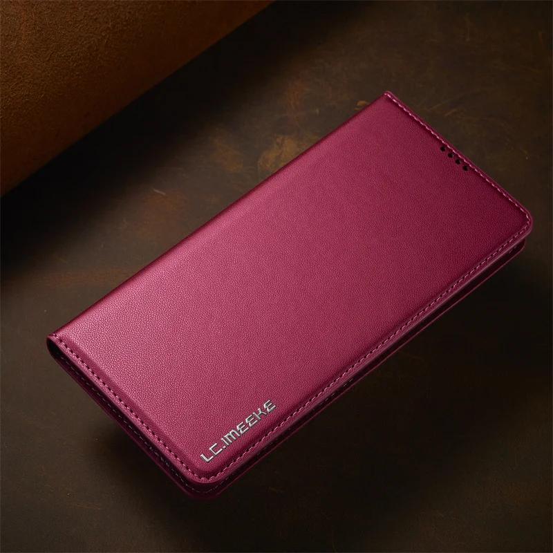 Магнитный чехол-книжка из кожи для Samsung Galaxy S25 S24 S23 S22 S21 A14 A15 A34 A35 A52 A53 A54 A55 Чехол-кошелек с отделением для карт