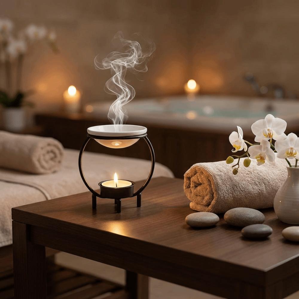 Minimalist Aromatherapy Candle Holder Portable Aromatherapy Lamp Candle Heating Holder Home Decor