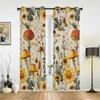 Гриб Подсолнух Цветок Растение Винтажные Шторы для Спальни Гостиной Шторы Кухни Детской Комнаты Оконные Шторы Домашний Декор