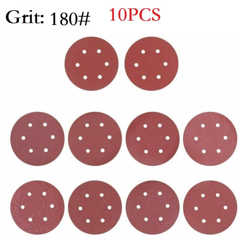 Шлифовальная бумага Полировальные инструменты 10 шт. 40-2000 грит 6 отверстий 9 дюймов/225 мм Алунд