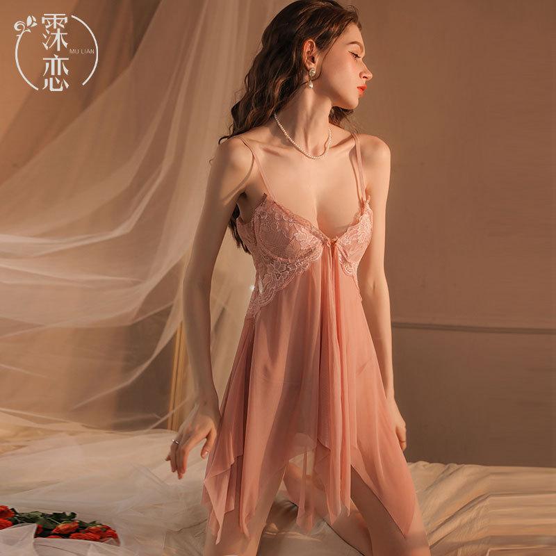 Sexy underwear perspective sexy mesh, hot teasing, free of suspenders