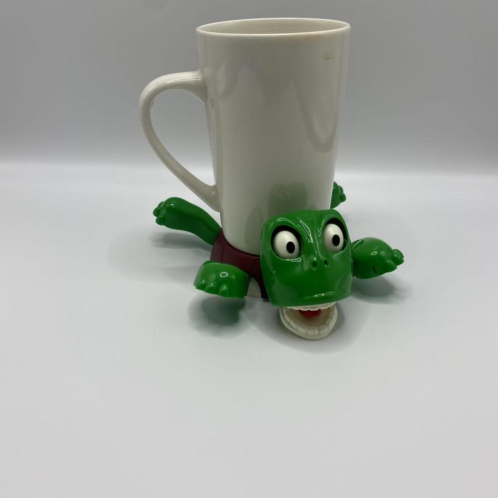 Funny Turtle Coaster with Expressive Face Fully Colored Gag Gift for Turtle Unique Glass Holder for Home