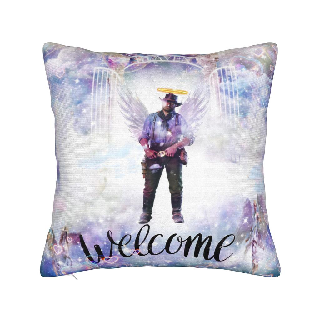 Квадратная наволочка с мемом Артура Моргана RDR2 Игровые чехлы для подушек Модный полиэстер Декор Наволочка для гостиной 40*40 см