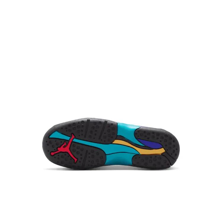 Air Jordan 8 Retro PreSchool 'Aqua' 2025 (Unisex) Black / True Red / Iron Grey / Bright Concord / Aquatone Kids' Basketball Shoes 305369 006