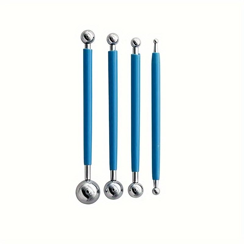 Набор из 4 предметов: керамические инструменты для мягкой глины, пластик, вспомогательные инструменты для глины, ручка-точка, резьба, палочка для тиснения, многофункциональный для начинающих