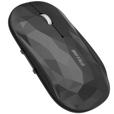 Беспроводная мобильная мышь Buffalo Bluetooth FLEXUS, тонкая и легкая, 5 кнопок, беспроводная бесшумная подсветка BlueLED, соответствующая стандарту MIL, переключение DPI