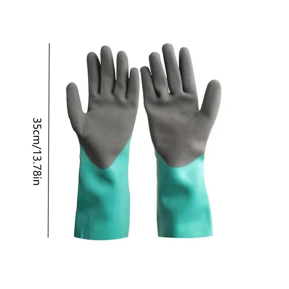 1Pair Labor Protection Rubber Cleaning Gloves Reusable Aquatic Protection Gloves Car Repair