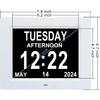 TMC 2025 New Digital Clock for Seniors, Large Display Calendar Dementia Clock with Date, Day & Week, 3 Medication Reminders+ 5 Alarms, SD Card Video,