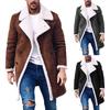 Men's Wool Jacket Warm Winter Trench Long Outwear Button Smart Overcoat Coats