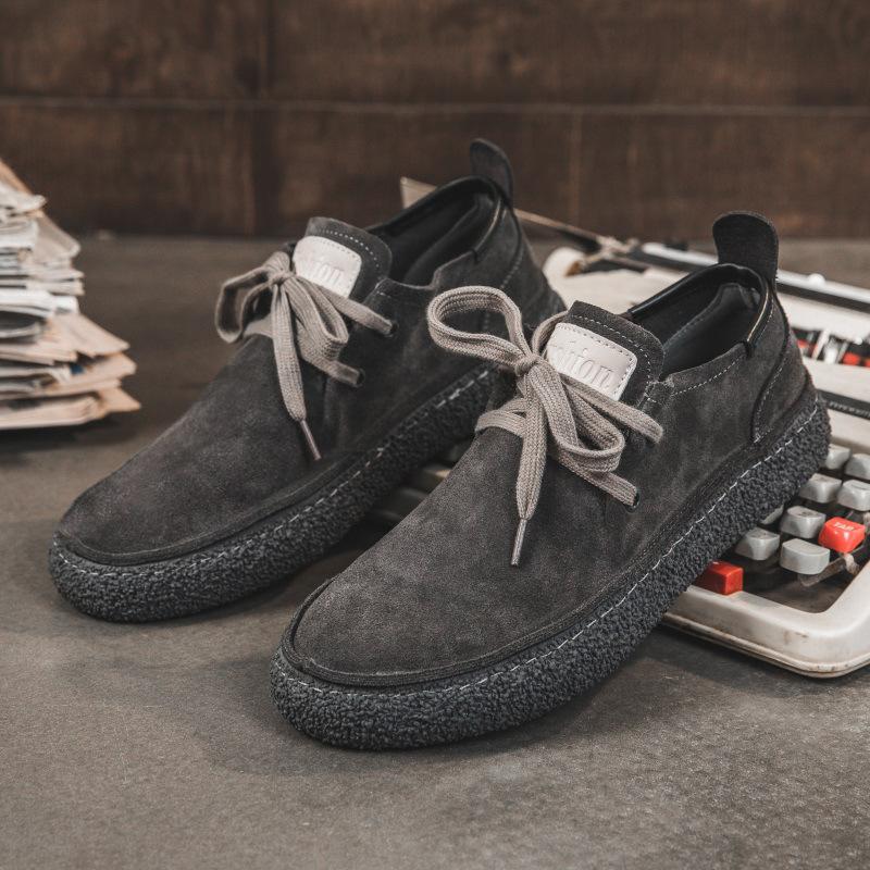 Модная повседневная мужская обувь, роскошные настоящие кожаные мокасины, британские высококачественные кроссовки, дышащие, на шнуровке, на танкетке 2024