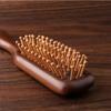 Антистатическая деревянная массажная расческа для кожи головы, расслабляющая, с широкими зубьями, с пневмоподушкой, щетка для волос, утолщенная, удобная, сандаловое дерево, массажер для кожи головы