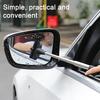 Car Rearview Mirror Wiper Retractable Stainless Steel Handle Soft Sponge Auto Side Wing Mirror Squeegee Scraper Window Glass Cleaning Tool Auto