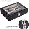PU Leather 8-Bit Glasses Case Storage Display Box