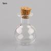 5 PCS Wishing Bottle Pendants Empty Corks Glass Hand-Blown Vial Necklace