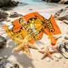Custom Name Personalized Garfield Print Beach Towel, for Trip Camping Beach Party Home Decor, Birthday Gift for Family & Friends