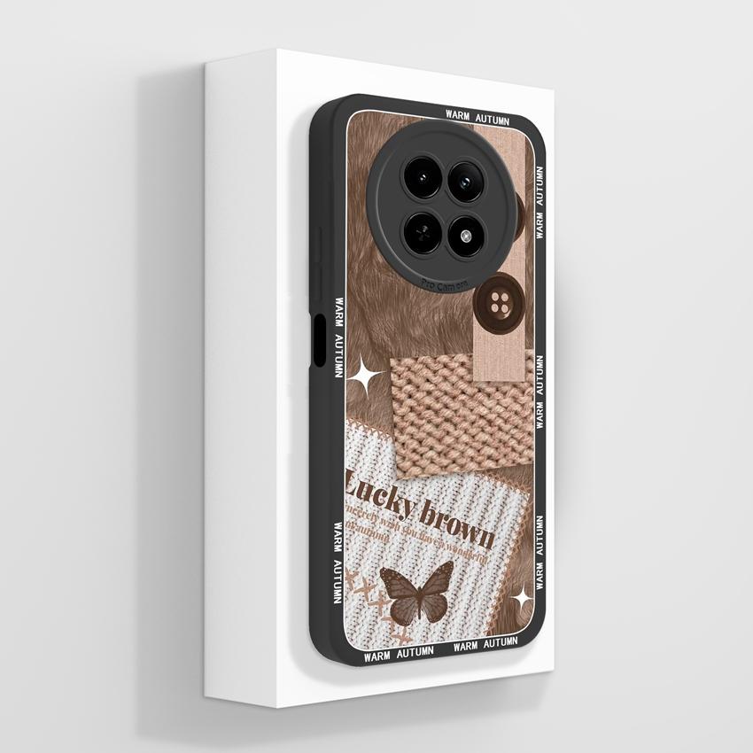 Чехол для Oppo Realme 12 13 14 P1 P2 Pro 14T 12X Сумки для телефона Милые узоры с медвежьими лапками Жидкий силикон Улучшенный пыленепроницаемый защитный чехол для корпуса Oppo