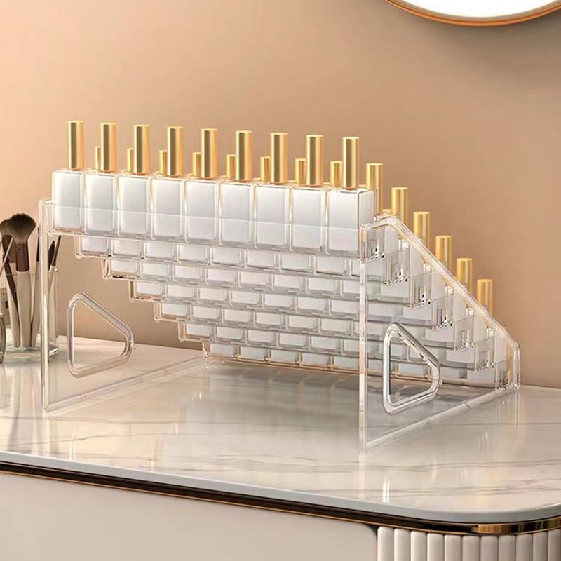 1 шт. Прозрачная стойка для хранения косметических средств, держатель для подносов, ступенчатый держатель для помады, стол для хранения