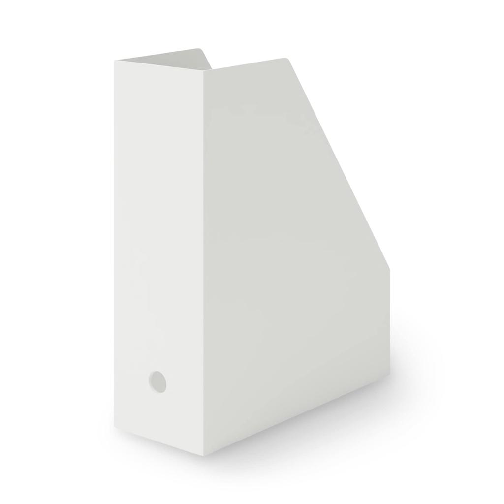 MUJI Recycled Polypropylene Stand File Box White W10 x x 83904340 - Gray, Approx. D27.6 H31.8cm,